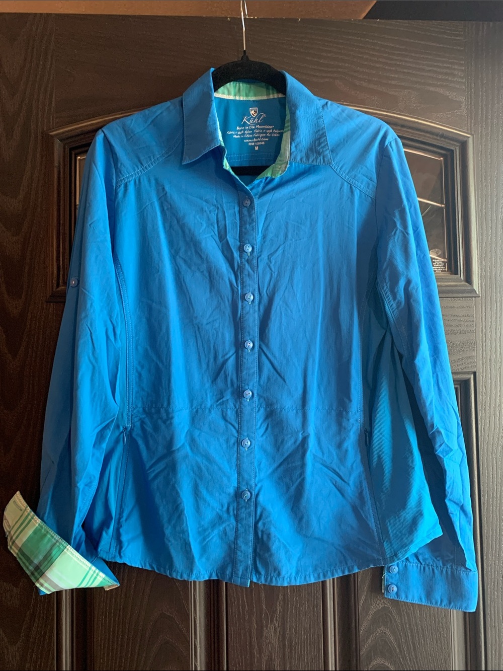 Kuhl Wunderer Vibrant Blue Long-Sleeve Hiking Shirt